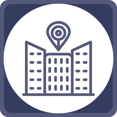 Konum simgesiyle harita işaretleyici. vektör illüstrasyonu