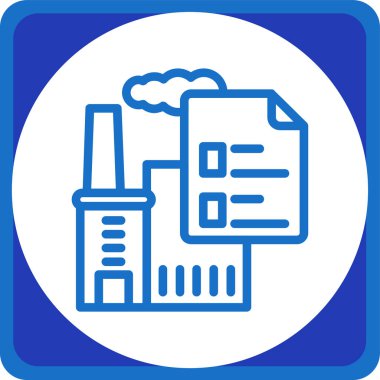 Fabrika. Web simgesi basit illüstrasyon