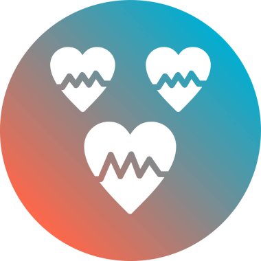 kalp atışı. Web simgesi basit illüstrasyon