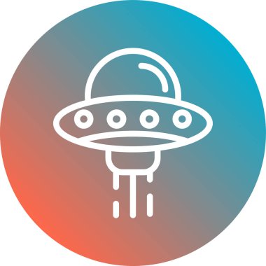 Soyut olarak izole edilmiş uzaylı simgesi