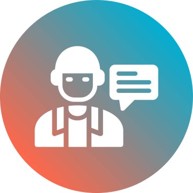 Konuş. Web simgesi basit illüstrasyon