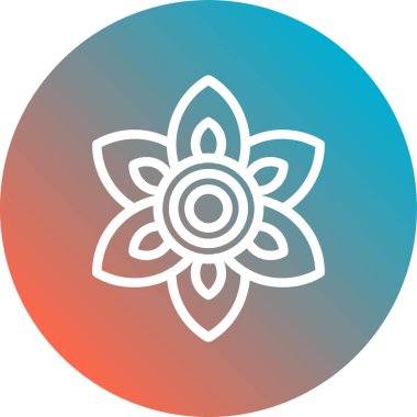 beautiful flower vector line icon
