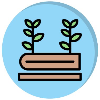 Bitki. Web simgesi basit illüstrasyon