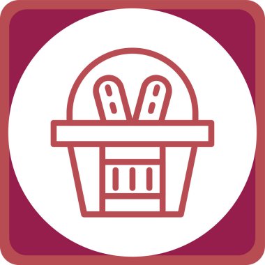 Yemek. Web simgesi basit illüstrasyon