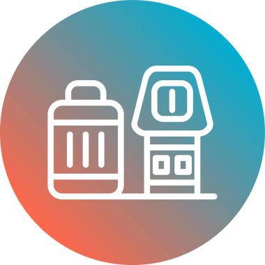 Benzin istasyonu simgesinin vektör illüstrasyonu