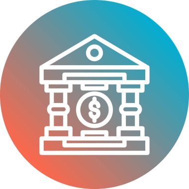 banka simgesi vektör illüstrasyonu