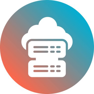 bulut depolama simgesi, vektör illüstrasyonu