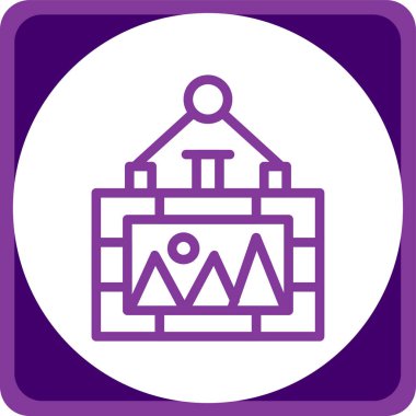 Modern yapı simgesinin vektör illüstrasyonu