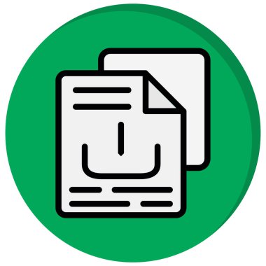 belge simgesi vektör illüstrasyonu