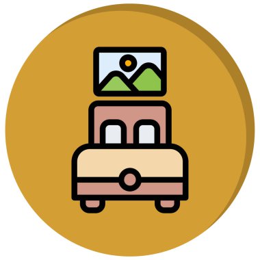 - Araba. Web simgesi basit illüstrasyon