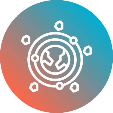 Benzersiz küresel ağ vektör simgesi