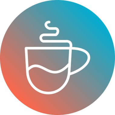 Soyut bir grupta izole edilmiş çay simgesi