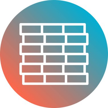 tuğla duvar simgesi vektör illüstrasyonu