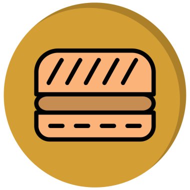 Ekmek. Web simgesi vektör illüstrasyonu