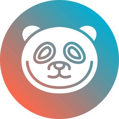 Daire biçiminde hayvan simgesi, vektör illüstrasyonu