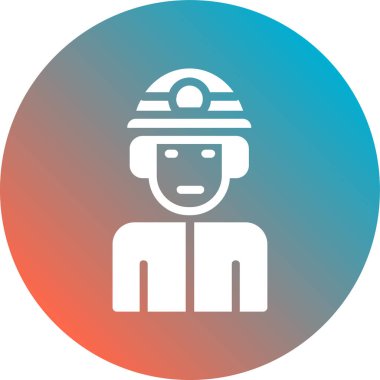 Mühendis düz ikon vektör çizimi