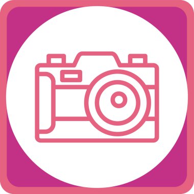 Kamera. Web simgesi basit illüstrasyon