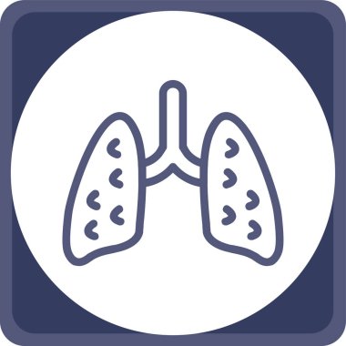 akciğer simgesi vektör illüstrasyonu