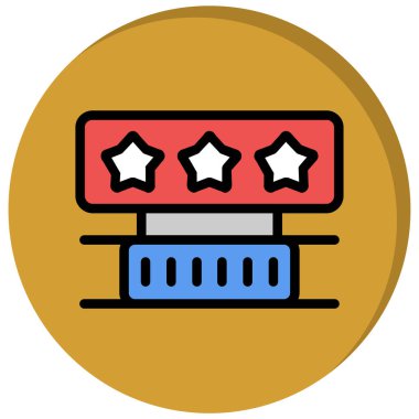 rozet vektörü düz simgesi