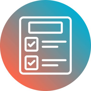 İşaretleme simgesi vektör illüstrasyonunu kontrol et