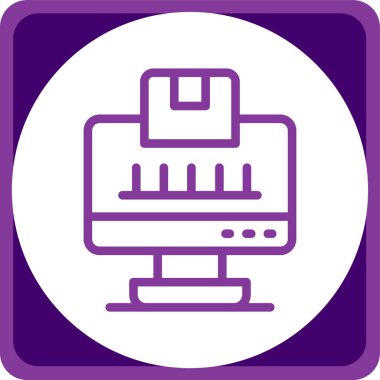 bilgisayar izleme simgesi, vektör illüstrasyonu