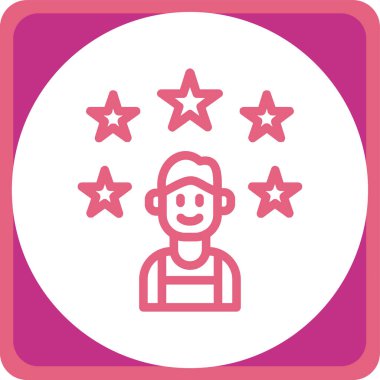 Bir yıldız simgesinin vektör illüstrasyonu