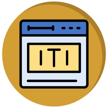 Web tarayıcısı. Web simgesi basit illüstrasyon