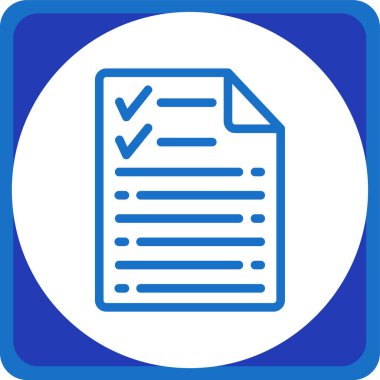 Denetim listesi sayfa vektör simgesi bir çerçeve içinde