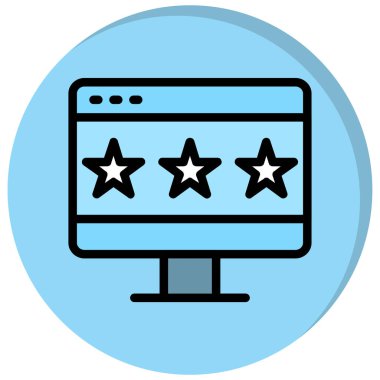 derecelendirme simgesi vektör illüstrasyonu