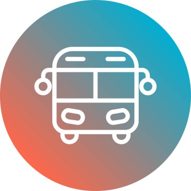 daire içinde bus simgesi