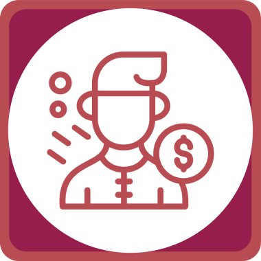 İş adamı. Basit illüstrasyon