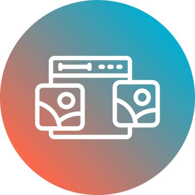 Kamera simgesi, vektör illüstrasyonu