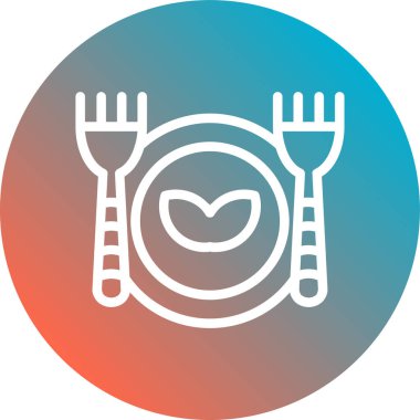 çatal ve bıçak ikonu vektör çizimi