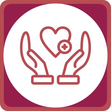 Kalp. Web simgesi basit tasarım