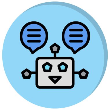 Robot simgesi, vektör çizimi