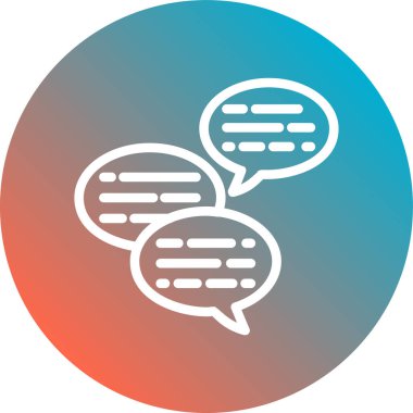 Sohbet simgesi vektör illüstrasyonu