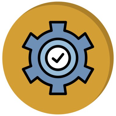 vektör ayarı simgesi, basit illüstrasyon