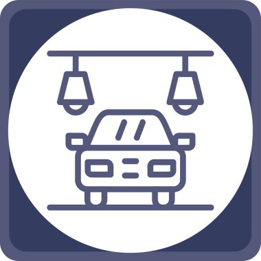 araba sigortası web simgesi, basit vektör illüstrasyonu