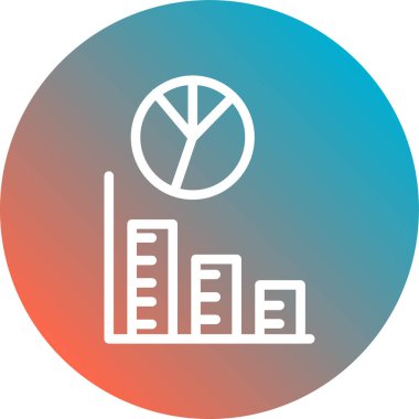 Bir bina simgesinin vektör illüstrasyonu