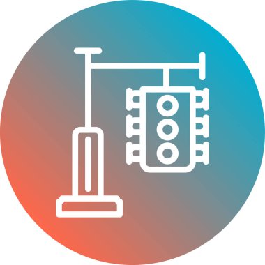 vektör elektrikli ısıtıcı modern simgesi