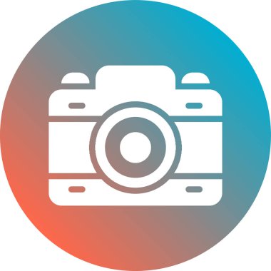 Kamera simgesi. düz dizayn