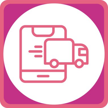 trend biçimli dağıtım simgesi izole edilmiş arkaplan