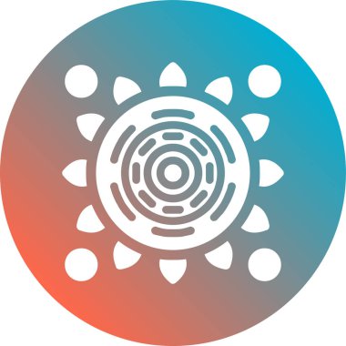 Güneş enerjisi simgesinin vektör illüstrasyonu