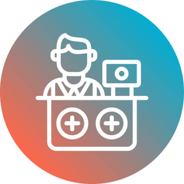 doktor vektör simgesi modern basit tasarım