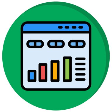 Çizelge. Web simgesi basit illüstrasyon