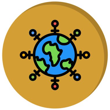 dünya gezegen earth simgesini