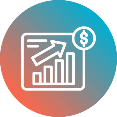 İş grafiği simgesinin vektör illüstrasyonu