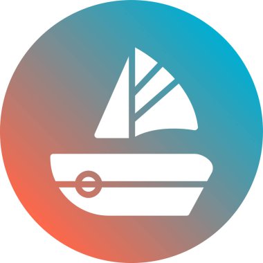 tekne ikonu vektör illüstrasyonu