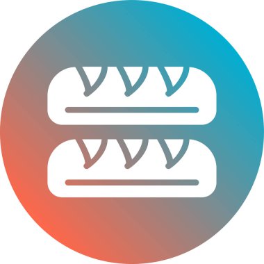 ekmek simgesi, vektör illüstrasyonu