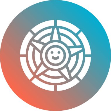 Güneş simgesinin vektör illüstrasyonu